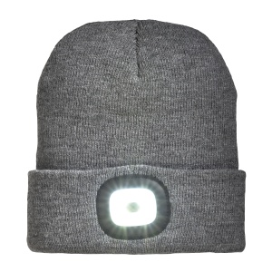 ON Șapcă tricotată 100% acrilică cu lumină LED detașabilă și reîncărcabilă cu USB