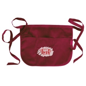 ON Șorț de barman 20% bumbac/80% poliester (180 g/m2) cu 3 buzunare frONtale, 49 x 34 cm - Img 6
