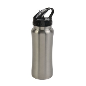 ON Sticlă sport din oțel inoxidabil cu perete simplu și pai (600 ml)