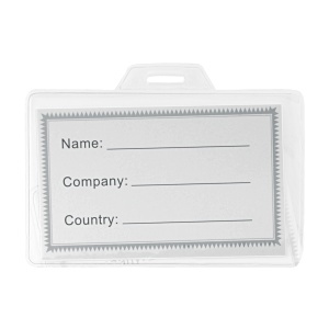 ON Suport transparent pentru insignă din PVC