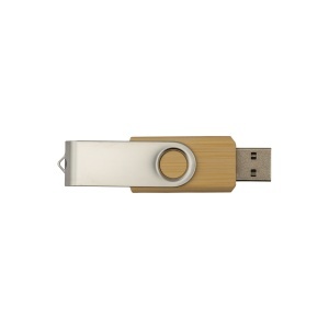 ON Unitate flash USB rotativă Bamboo de 4 GB/Metal - Img 3