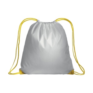 ON White 210T polyester backpack with drawstring closure, reinforced corners - Img 3