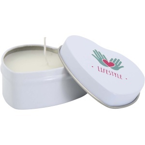 PF™ Blissful heart-shaped tin candle with vanilla aroma - Img 6
