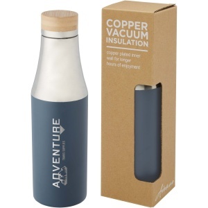 PF™ Hulan sticlă termoizolantă din oțel inoxidabil 540 ml cu cupru și capac din bambus - Img 12