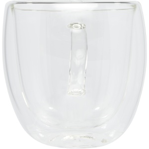 PF™ Manti 2-piece 250 ml double-wall glass cup with bamboo coaster