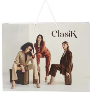 PF™ Handmade 170 g/m2 integra paper bag with plastic handles - XX large