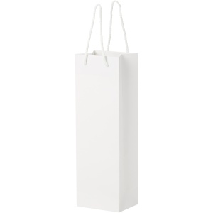 PF™ Handmade 170 g/m2 integra paper wine bottle bag with plastic handles