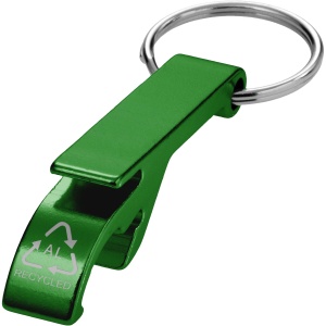 PF™ Tao RCS recycled aluminium bottle and can opener with keychain