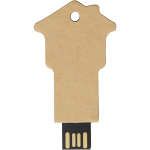 PF™ House-shaped recycled paper USB 2.0