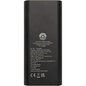 PF Baterie externă pentru laptop Acamar, 20.000 mAh, 70W, din aluminiu reciclat