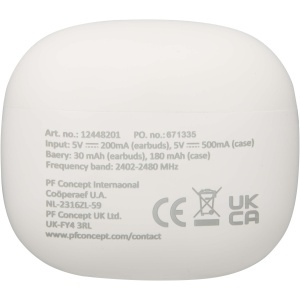 PF Căști Bluetooth® True Wireless Alterf din plastic reciclat cu dopuri din silicon