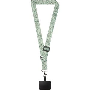 PF Lyra RPET sublimation adjustable lanyard with phone holder - Img 1