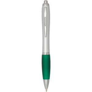 PF Nash RCS recycled plastic ballpoint pen with silver barrel and coloured grip (black ink) - Img 4