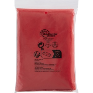 PF Poncho de ploaie de unică folosință din plastic reciclat Mayan cu husă de depozitare