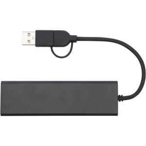 PF Rise RCS recycled aluminium USB 2.0 hub