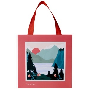 PF Smartfold 230 g/m2 paper bag with ribbon handles and matt lamination - 24 x 10 x 24 cm - Img 7