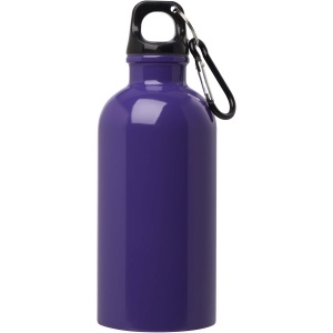 PF Sticlă de apă Oregon 400 ml din oțel inoxidabil cu perete simplu, certificată RCS, cu carabină