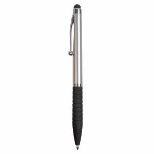 Plastic twist pen with rubberised grip and touchscreen rubber tip - Img 8