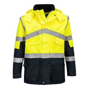 PW Hi-Vis Breathable Contrast Rain Jacket