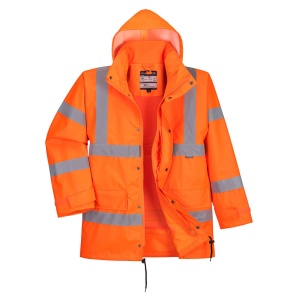 PW Hi-Vis Breathable Interactive Rain Traffic Jacket