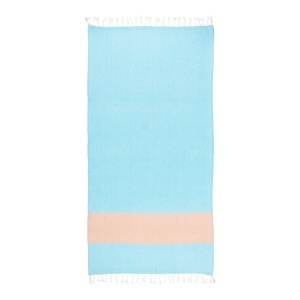 Recycled cotton beach towel 180 g/m2. Melange effect and fringes - Img 2