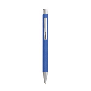 Recycled paper snap pen, chrome-plated details and metal clip - Img 7