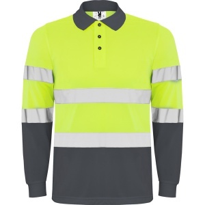 RO TRICOU POLO CU MÂNECI LUNGI CU VIZIBILITATE RIDICATĂ POLARIS - 100% poliester pique, 170 g/m². - Img 1