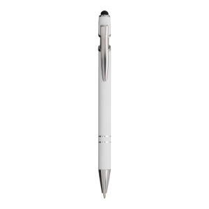 Rubberized aluminium snap pen with touch screen eraser and metal clip - Img 19