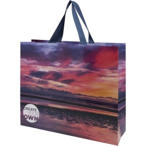 Smartfold 230 g/m2 paper bag with ribbon handles and matt lamination - 42 x 12 x 35 cm - Img 3