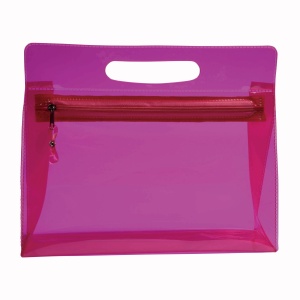 Transparent PVC cosmetic bag with zip and handle - Img 2