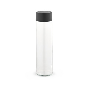 Turia 500 Glass Bottle 550ml. Black lid