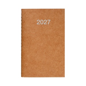 Weekly pocket diary 2027 with flexible cardboard cover