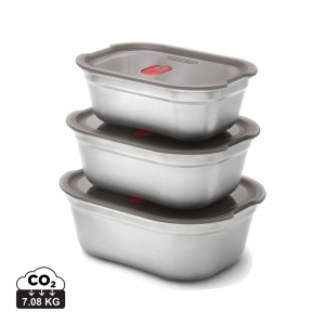 XD™ Set 3 caserole Mealprep Black+Blum mică, medie, mare - Img 1