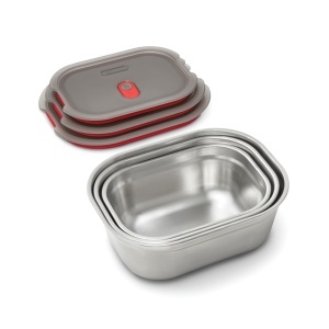 XD™ Set 3 caserole Mealprep Black+Blum mică, medie, mare - Img 4