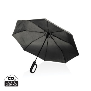 XD™ Yara 21" AWARE™ RPET solid colour umbrella with carabiner