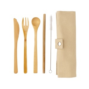 XD Reusable bamboo travel cutlery set - Img 4