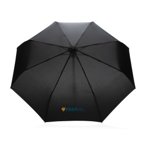 XD Umbrelă Impact AWARE RPET 190T din bambus, 21" cu deschidere/închidere automată