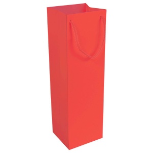157 g/m2 matte laminated paper bottle shopping bag with gusset and bottom reinforcement - Img 4