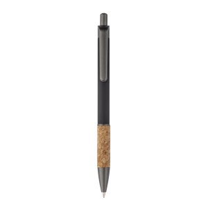 Aluminum pen with cork handle, burnished clip, top and tip - Img 13