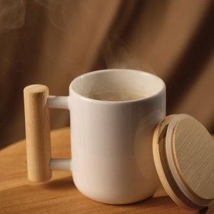 AO Douro Mug Ceramic, Bamboo lid and handle 380ml. Sublimation