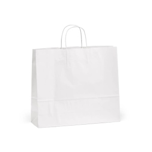 AO Pungă Etna XL albă FSC® Kraft. 100 g/m². Fabricată în Portugalia.