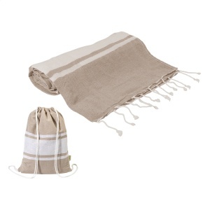 AP Tortuga - recycled cotton beach towel and drawstring bag