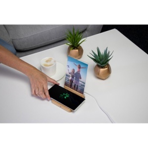 AX™ Bamboo wireless charger 10W, photo frame | Finneas - Img 3