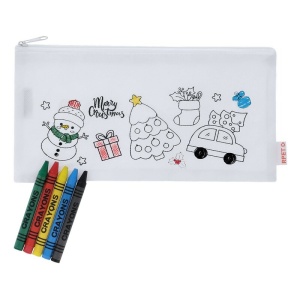 AX™ Pencil case for colouring, Christmas pattern, crayons - Img 5