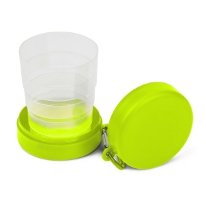 AX Cană de călătorie pliabilă 220 ml cu clemă tip carabină