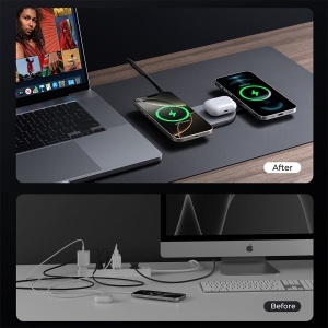 AX Încărcător wireless 3 în 1 25W Aukey - Img 3