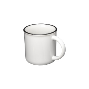 Cană ceramică vintage de 240 ml cu strat de sublimare și margine colorată - Img 9