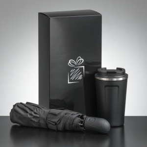 Co™ SET CĂLĂTOR: Cana termică NORDIC 350 ml și UMBRELĂ AUTOMATĂ COMPLETĂ