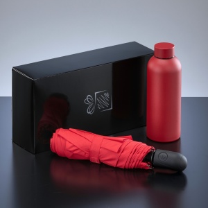 CO Active Set: sticlă termică pentru apă 500 ml și umbrelă automată