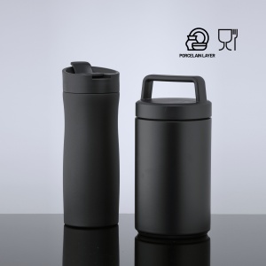 CO Porcelain Set: cană termică 630 ml și recipient pentru alimente 800 ml cu strat de porțelan